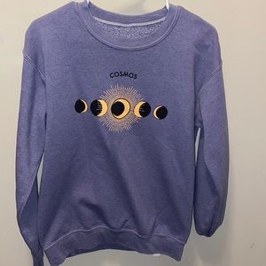 Pacsun purple cosmos graphic crewneck
